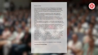Luis Rubiales presenta su dimisión